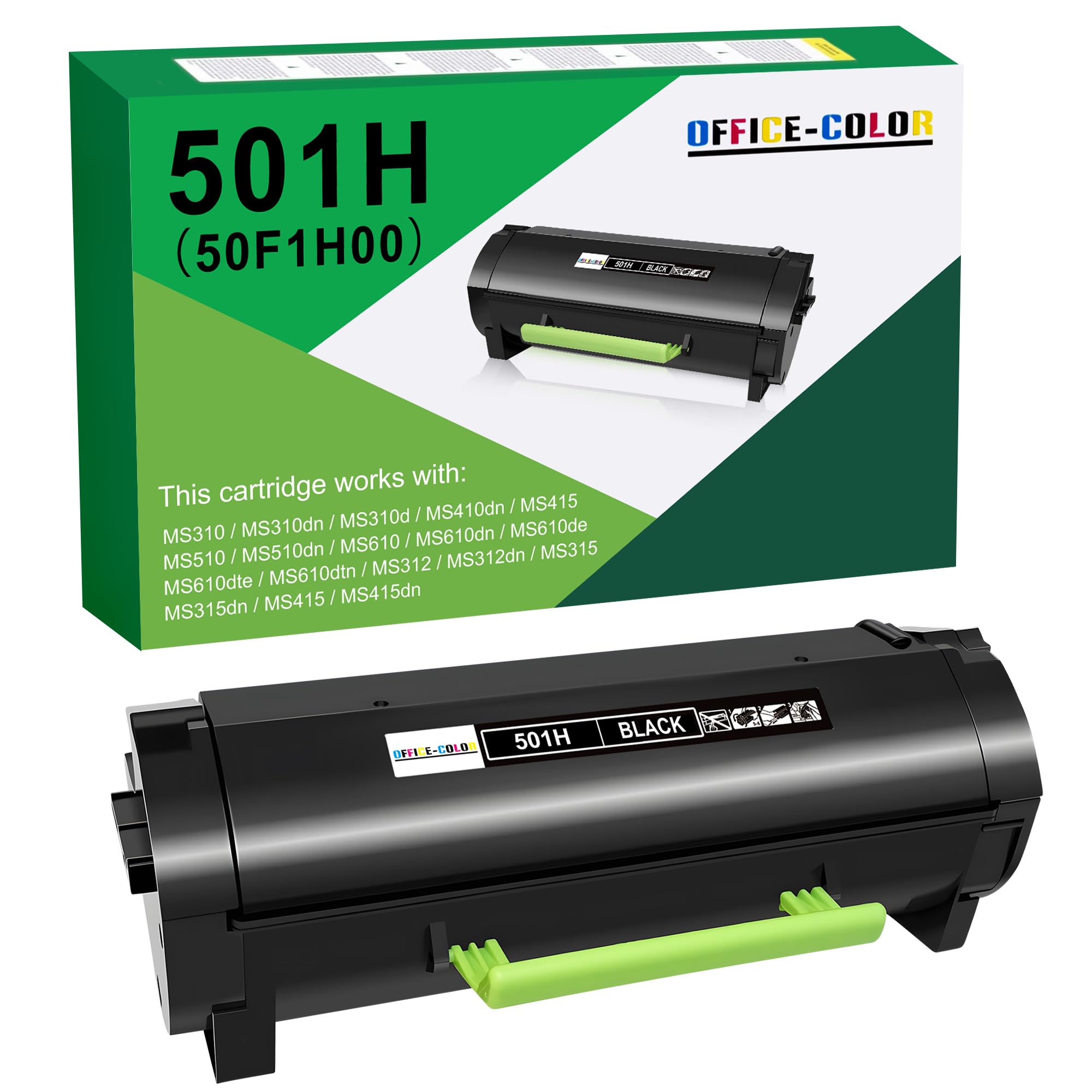 Photo 1 of 501H 50F1H00 Toner Cartridge Replacement for Lexmark MS310dn MS312 MS312dn MS410dn MS510dn MS610dn MS315dn MS415dn Printer Toner