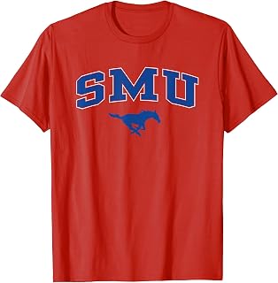 SMU Mustangs Arch Over Red Officially Licensed T-Shirt