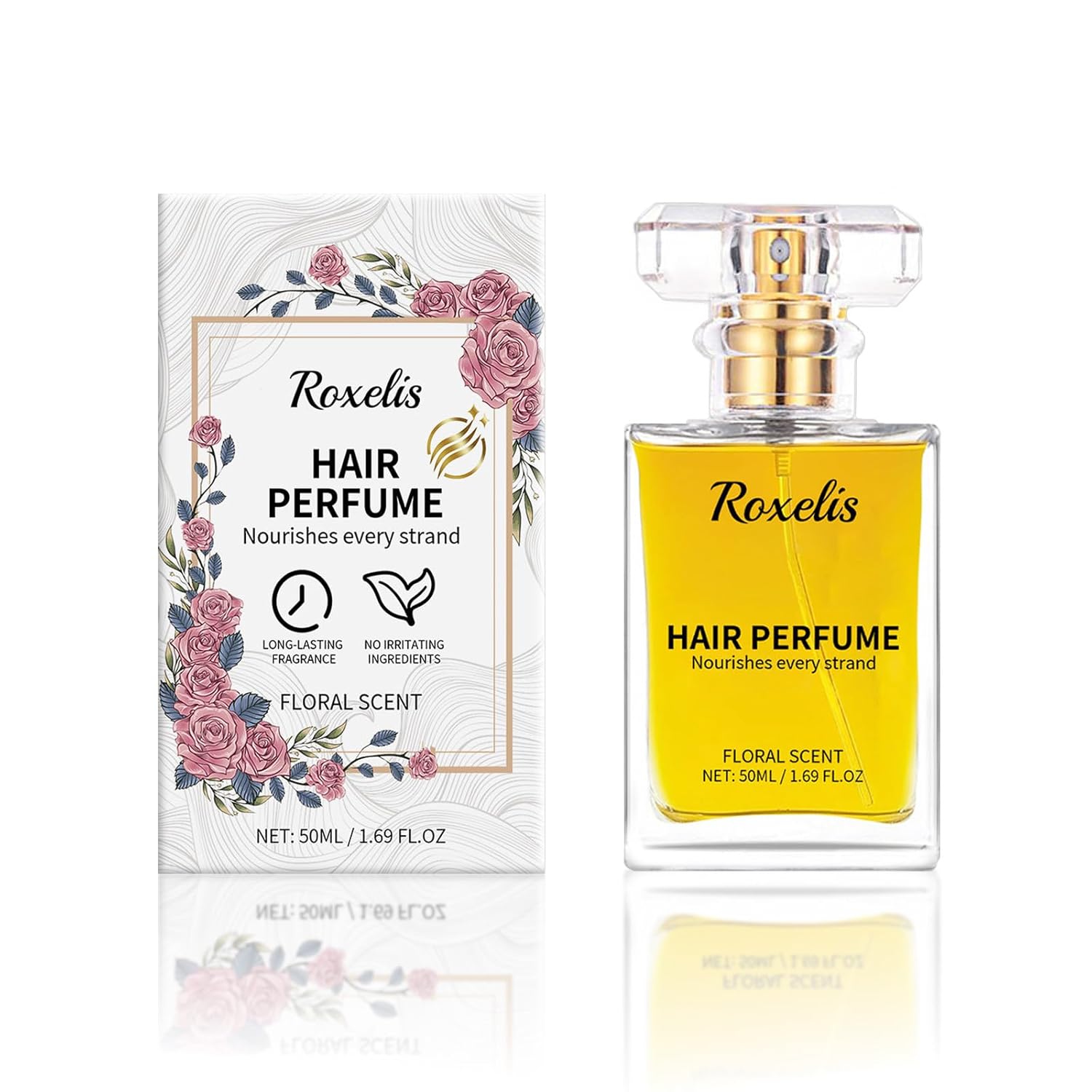 Hair Perfume for Women, Natural Fragrance Mist With Long-Lasting Rose Floral Scent, Nourish & Hydrate Hair Shine Spray Pheromone Perfume Gifts1.7 Fl.Oz