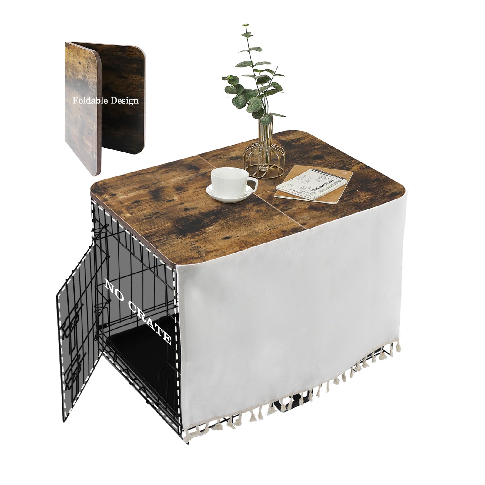 Wood Crate AAN Dog Crate Topper Wood For 24 Inch Cages Dog Crate