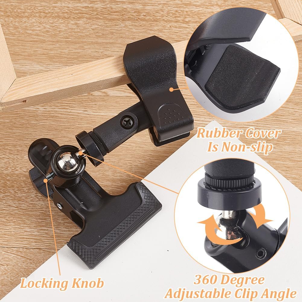 OLYCRAFT 刺繍フープホルダー メタルクランプホルダー 調節可能な回転刺繍スタンド 刺繍テーブルデスククリップ プラスチック裁