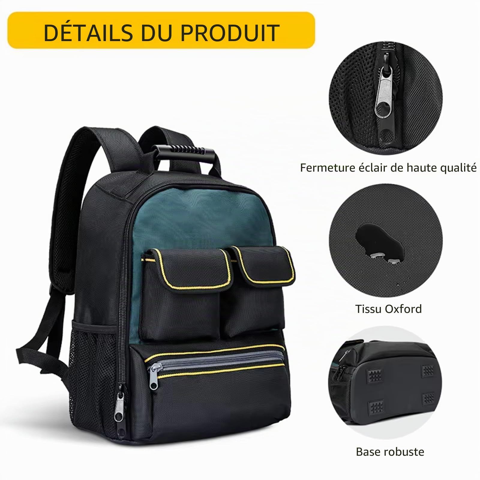 Sac à dos multi-poches pour outils d'électricien