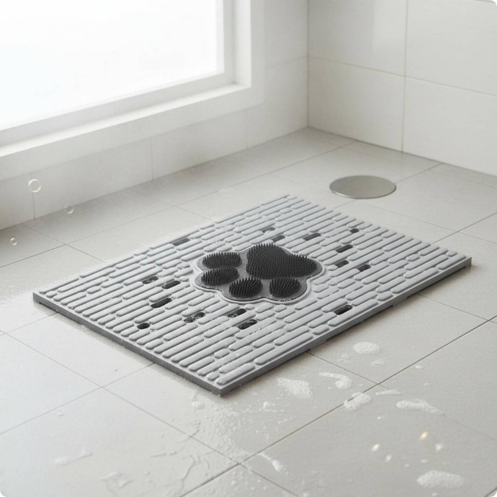 Tappetino Antiscivolo per Piedi Tappeto Bagno Tappetino Doccia Cuscino Massaggiante con Ventose Superficie Scrub Lavabile Materiale TPE PA Adatto per Bagno