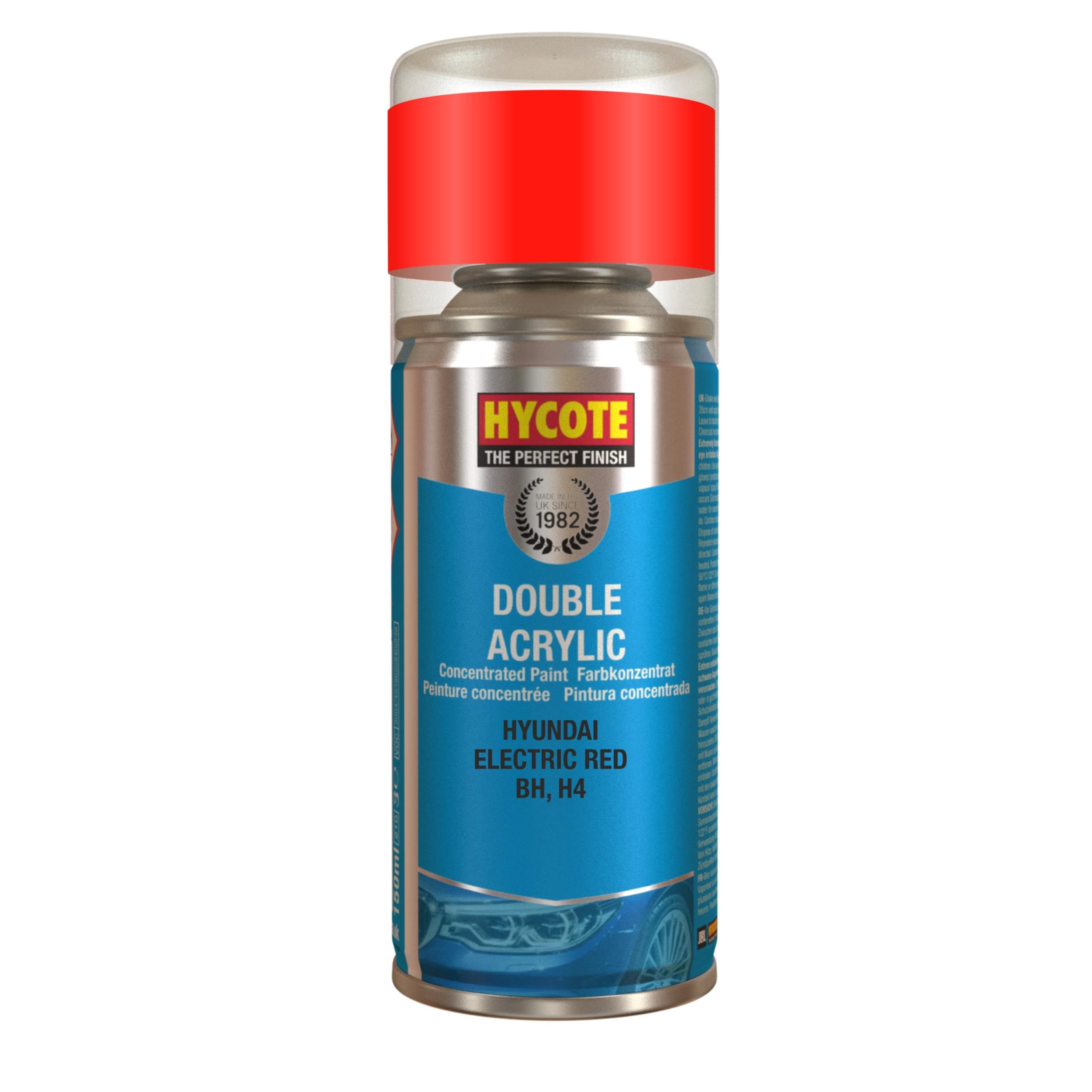 Hycote Electric Red Double Acrylic Aerosol Car Spray Paint, Hyundai - 150 Ml