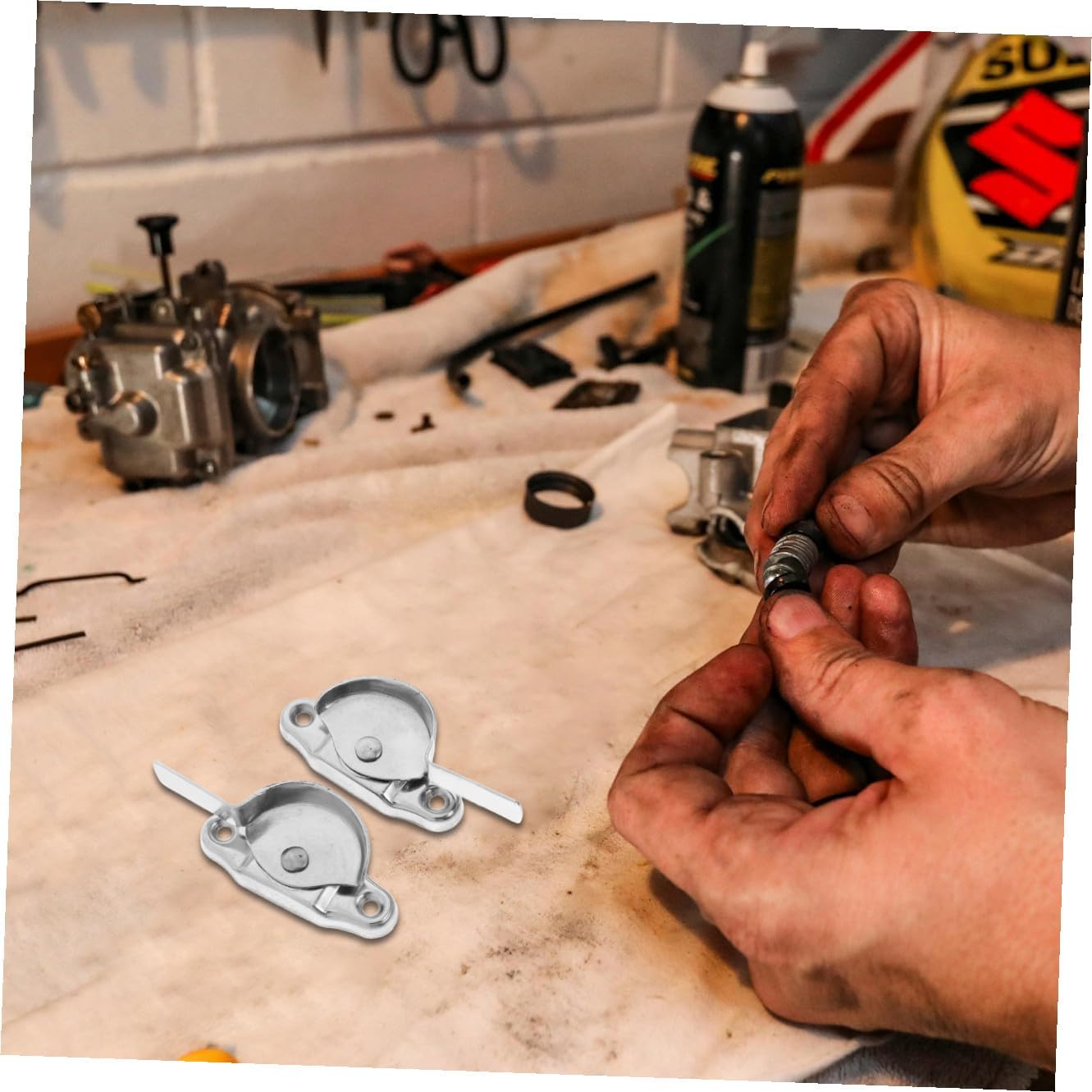 Homoyoyo 12sets Window Lock Stainless Steel Crescent Locks for Home Security Easy to Install and Safe