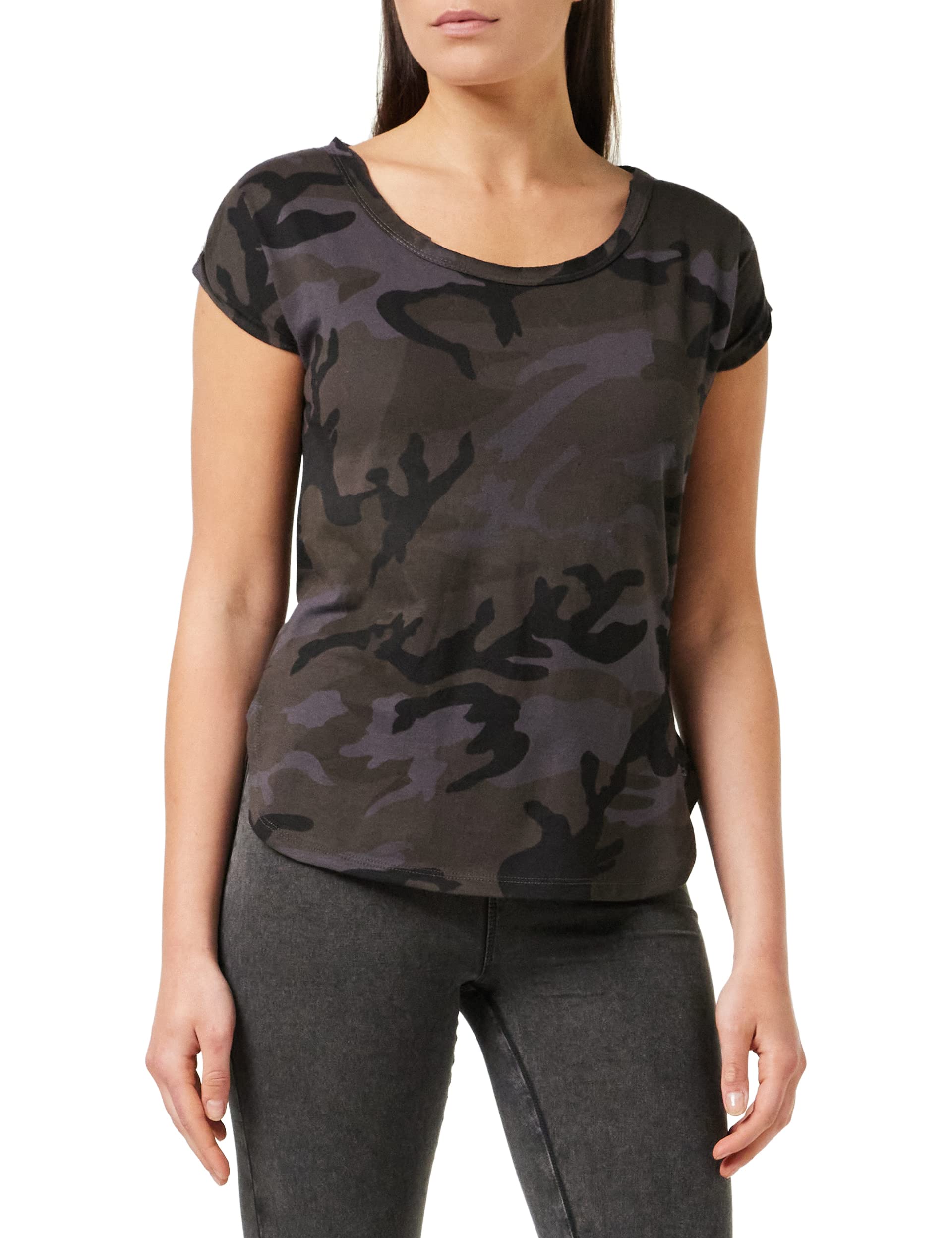 Urban ClassicsWomen Ladies Camo Back Shaped Tee T-Shirt (pack of 1)