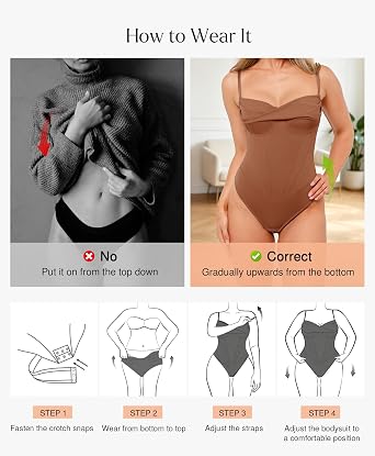 Popilush Bodysuits for Women Tummy Control Shapewear Corset Tops