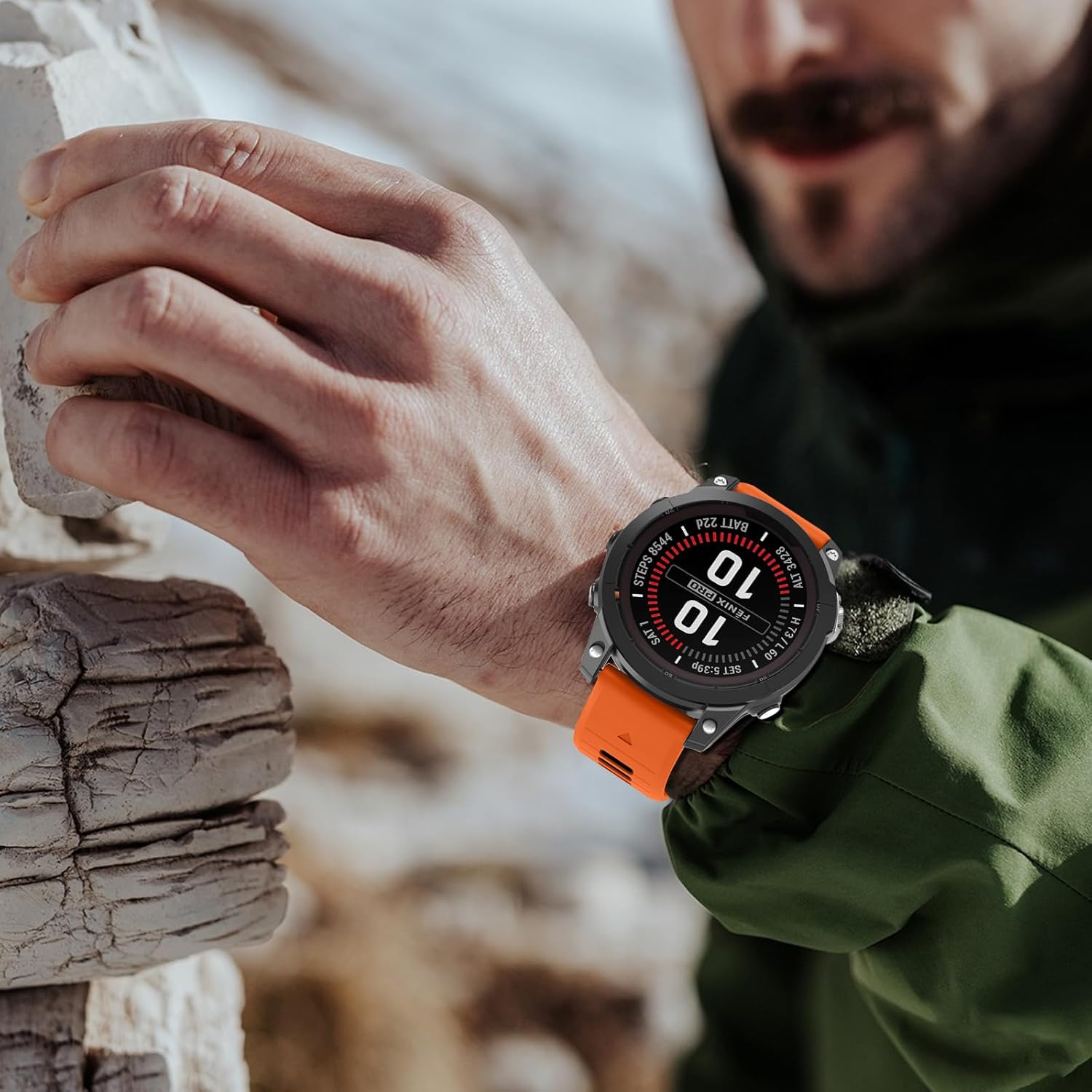 Watch Band for Garmin Fenix 8 51mm/Fenix 7X Pro/Fenix 7X/Fenix 6X Pro/Fenix 6X/Fenix 5X/Fenix 3, Silicone QuickFit 26mm Replacement - Image 7