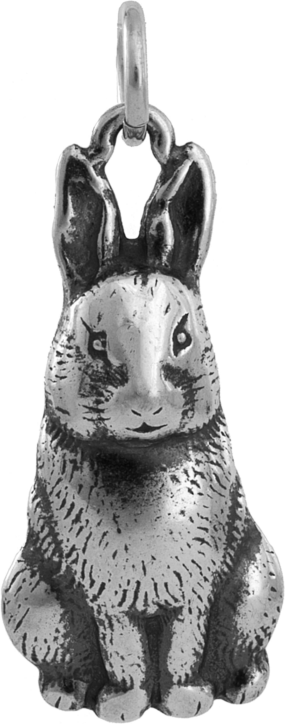 Little Devil Designs Sterling Silver Bunny Rabbit - (Pendant Only or Necklace) - Handmade, Solid .925