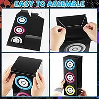 Vista 3 de 6Pcs 80s 90s Party Boxes Large Music Hip Hop Party Decorations Boxes Large Paper Boombox Boom Box Decorations for Retro 1980s 1990s Theme Birthday