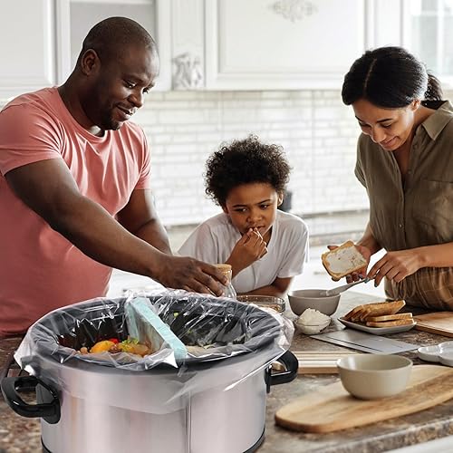 Miniatura 6 de CrockWall Divisor de cocción lenta de 6 cuartos de galón, uso con forros de cocción lenta  Inserto divisor para olla de cocción lenta, silicona de