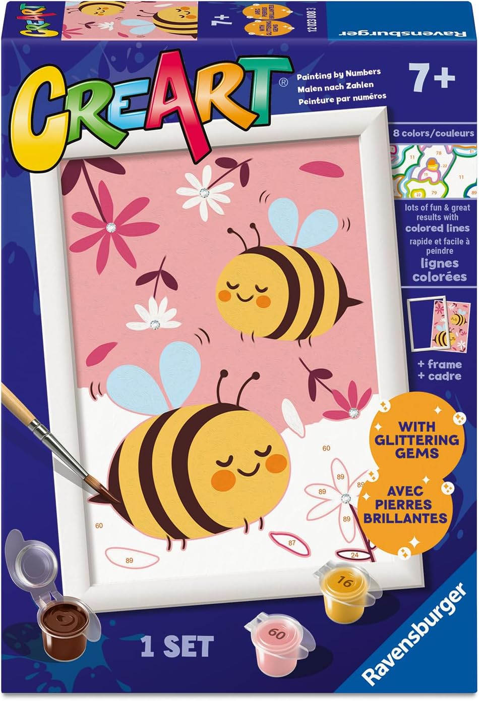 Ravensburger Creart Happy Bumblebees Paint by Numbers Kit for Children