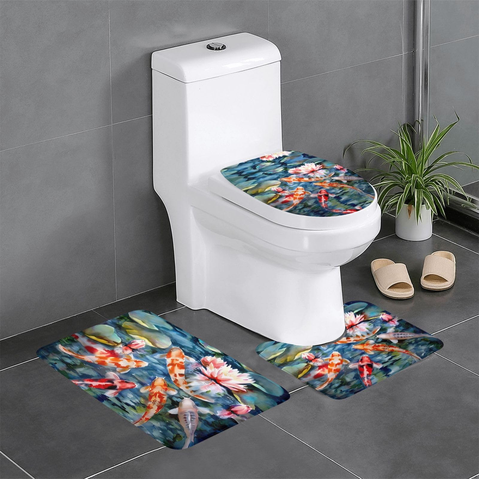 Alfombras de baño ultra suaves juego de 3 tapetes absorbentes de felpa de fácil limpieza