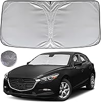 Vista 66 de KAYZT Parasol para parabrisas para Toyota Camry 2012-2017 LE XLE Hybrid SE XSE Sedan plegable, accesorios de ajuste personalizado para ventana