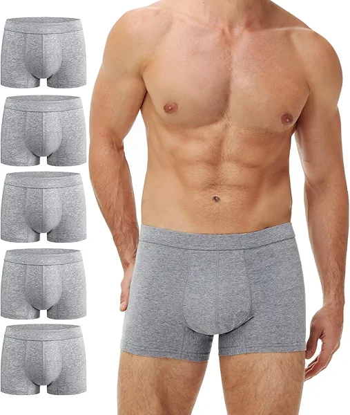 Battewa Cotton Incontinence Underwear for Men Light Protective Boxer Brief Leak Proof Underwear for Bladder Leakage 50ml