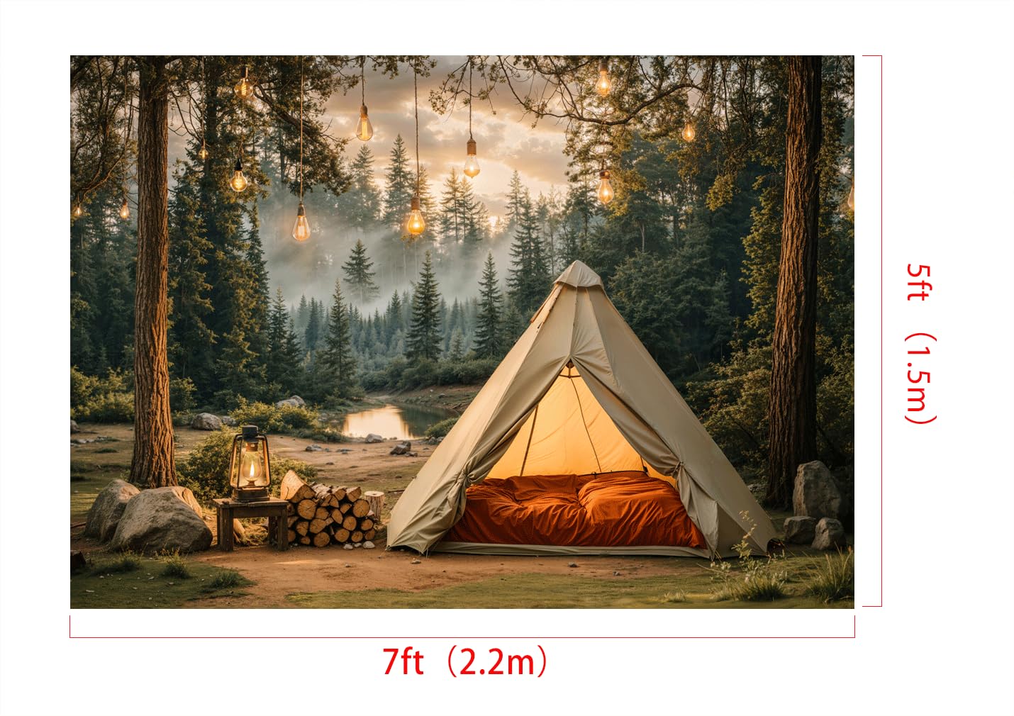 Amazon.com : Kate 7x5ft Summer Camping Forest Backdrop for Photography  Outside Camping Tent Background Photo Booth Props : Electronics