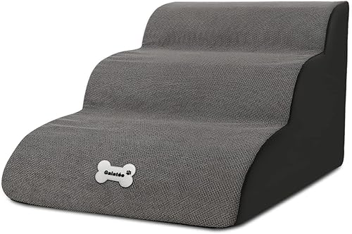 Escaleras para mascotas, lavable y con cremallera, rampa extraíble para mascotas, escaleras de esponja de alta densidad para perros (escalera para