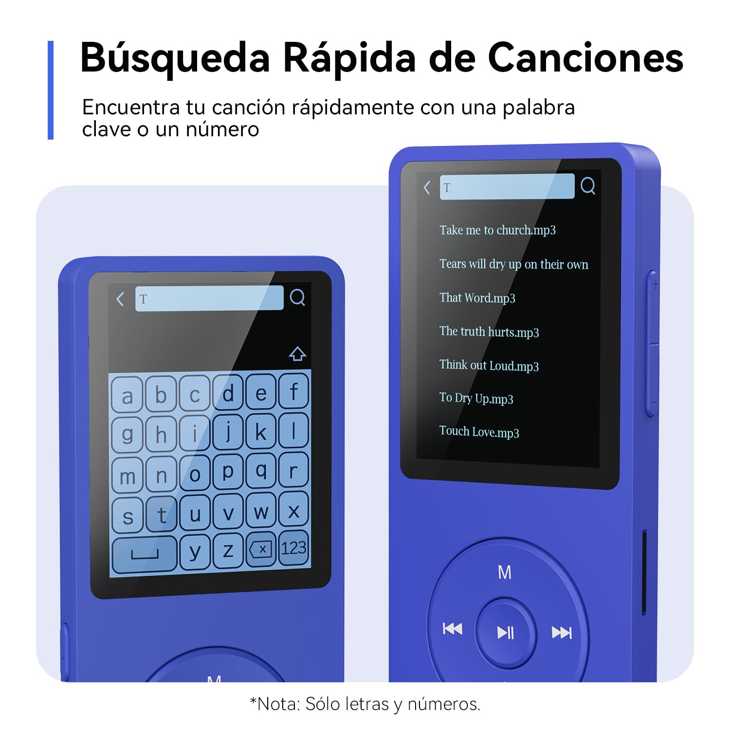 64GB Reproductor MP3 Bluetooth 5.3 con Caja, AGPTEK MP3 Player, Reproductor MP3 Deportivo Portátil, 1.8" Pantalla de 70H de Reproducción, MP3 de Niños Radio FM, Azul