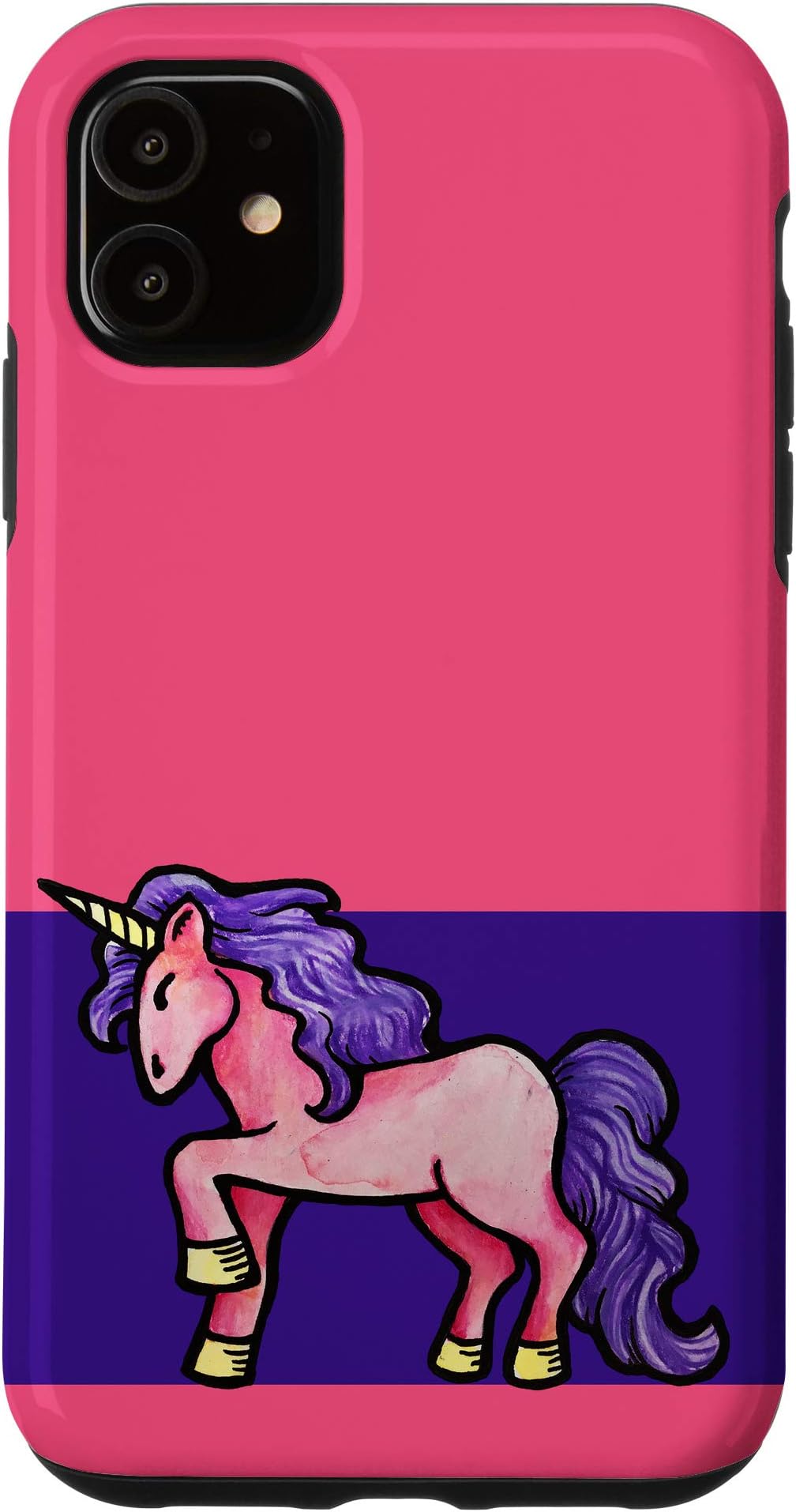 iPhone 11 Cute Pink Retro Unicorn Case