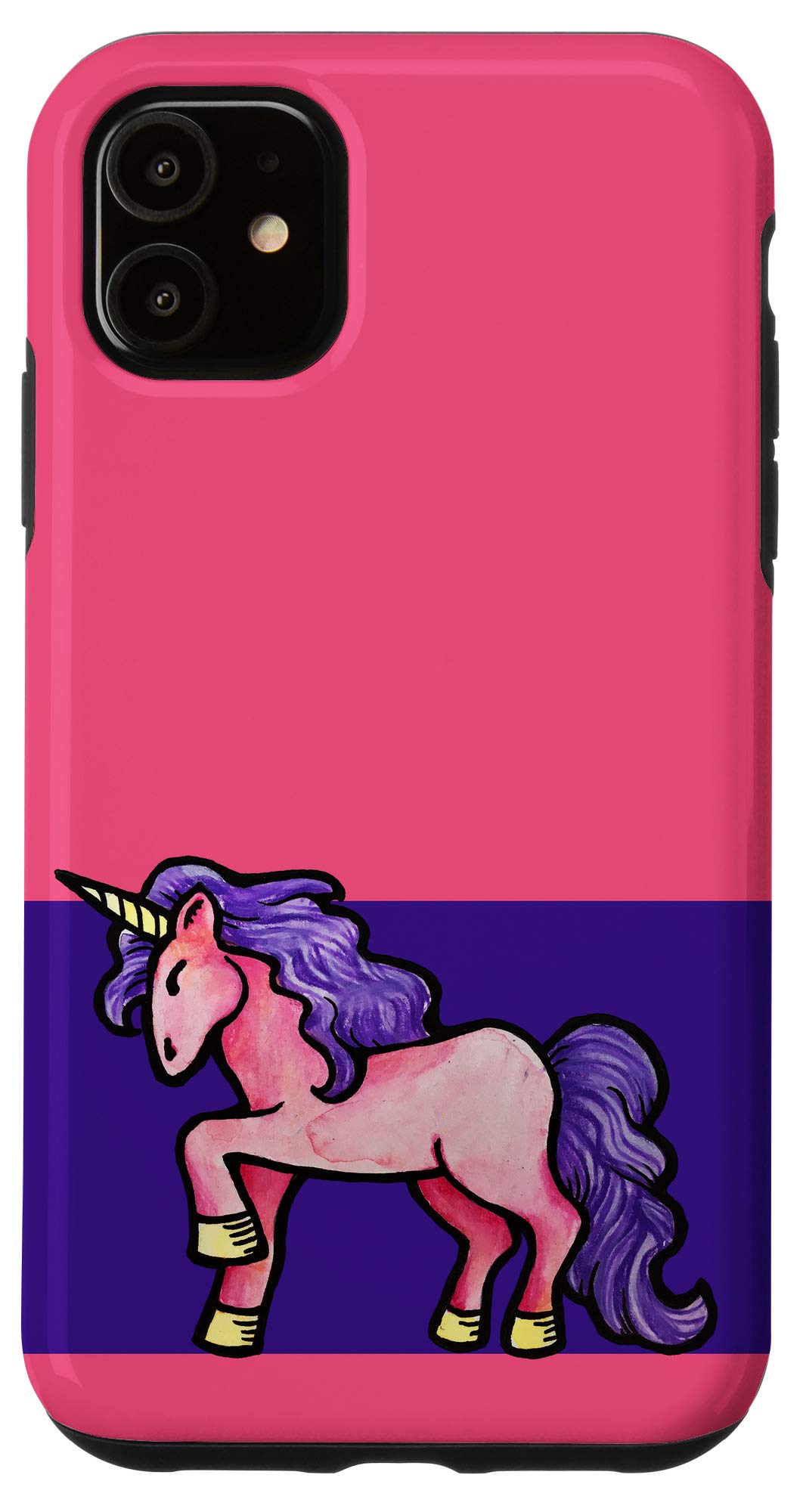 iPhone 11 Cute Pink Retro Unicorn Case