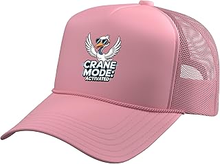 Crane Mode Activated Sandhill Crane Migration Art Trucker Hat with Adjustable Mesh Back