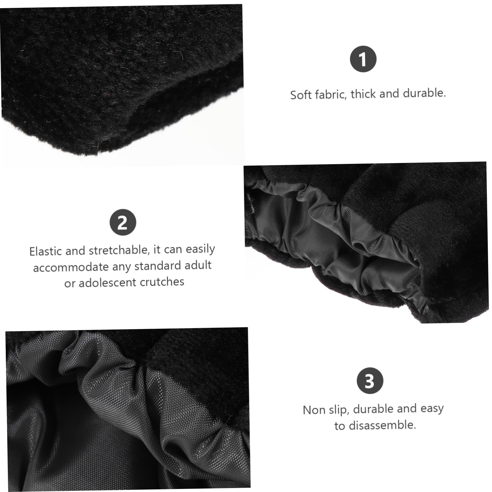 Healvian 3pares Almohadillas Acolchadas Para Muletas Cojines De Soporte Para Axilas y Manos De y Fatiga De Diseño Antideslizante y Cómodo
