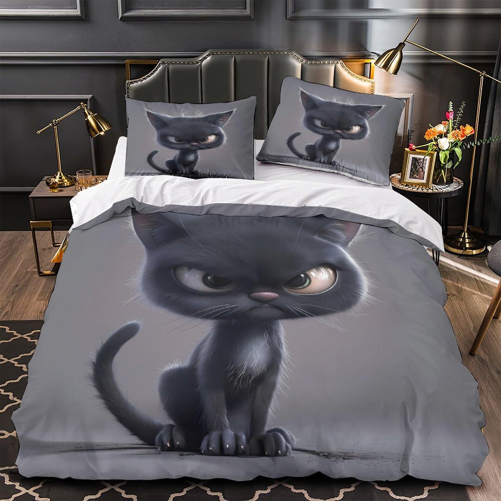 Parure de lit fantaisie mystique king size microffibre hypoallergénique