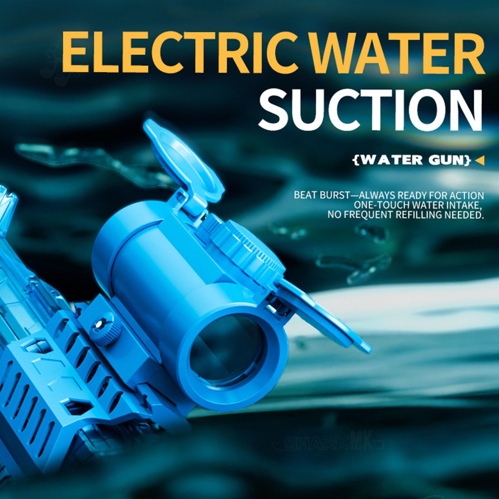 Giocattolo ad acqua elettrico alla moda e potente, automatico con luci lampeggianti, ideale per attività in piscina e spiaggia, giocattolo acquatico