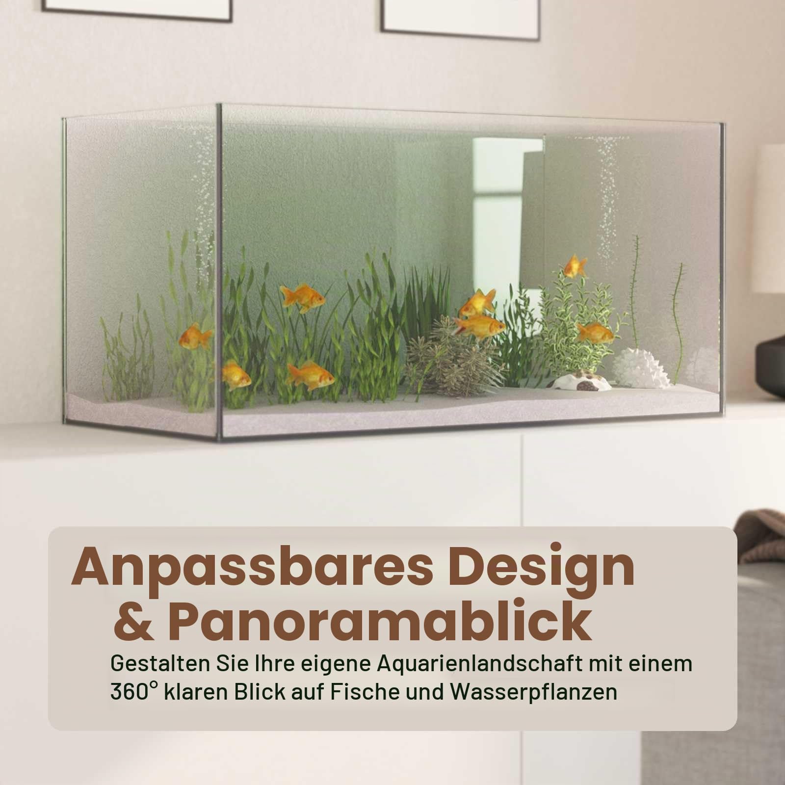 vidaXL Aquarium mit Speicher Transparent 60 x 30 x 30 cm Glas
