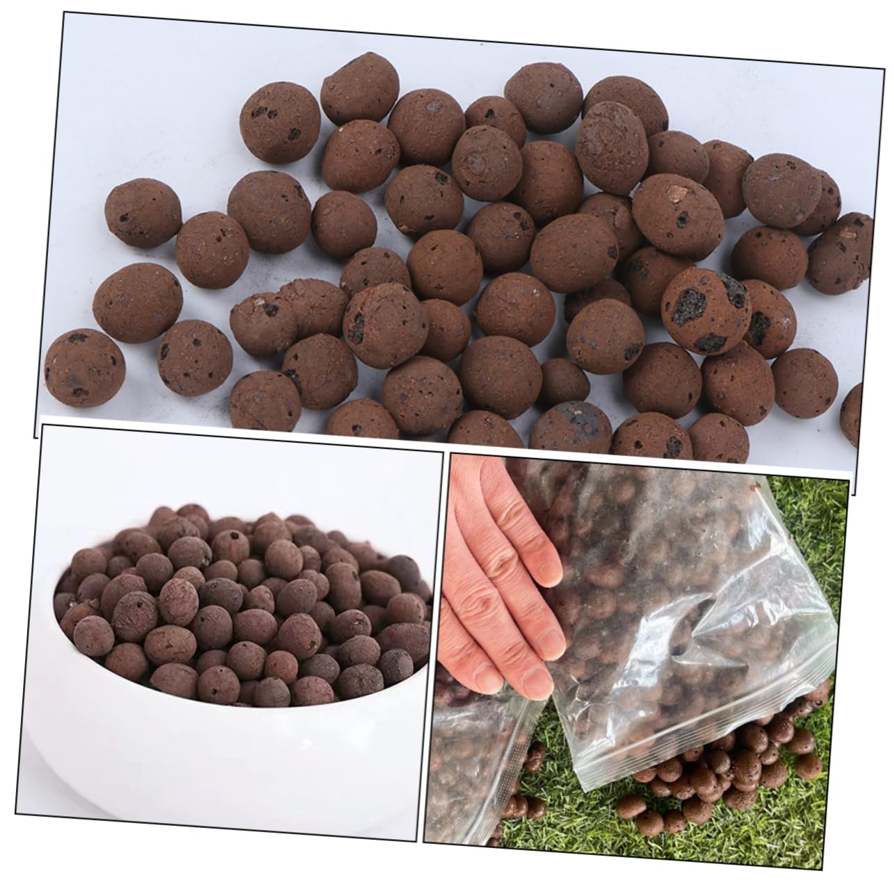 Kisangel Rocas de Arcilla Marrón para Macetas de Cactus y Suculentas, Base Práctica y Transpirable para Cultivo Hidropónico en Hogares y Oficinas, 1 Bolsa