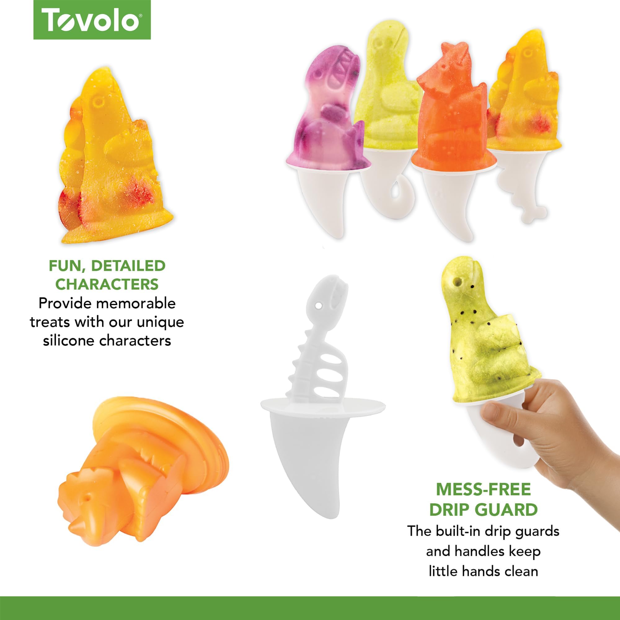 Tovolo, Freezer Pop Molds Dinos Set 4, 1 Count — Amazon image 6