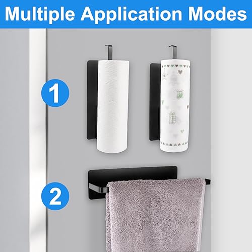 Miniatura 5 de RedCall Paquete de 5 estantes magnéticos con soporte magnético para toallas de papel, estante magnético móvil para especias para horno microondas,