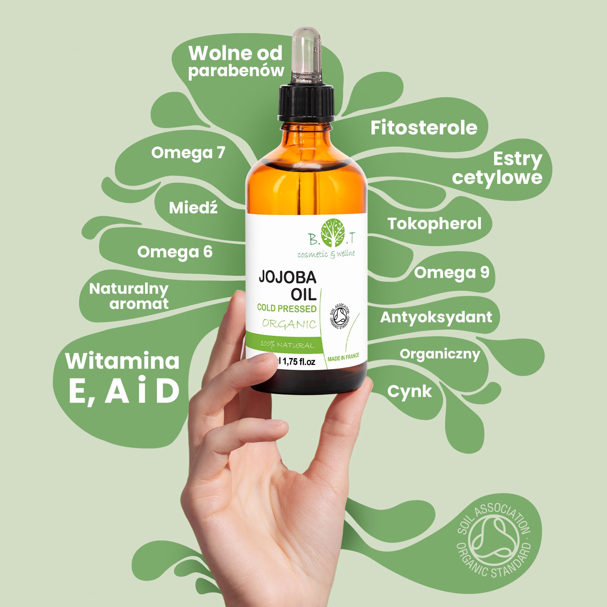 Olejek Jojoba - Twój Wszechstronny Zbawca: Olejek do Twarzy, Demakijaż, Ciało, Masaż, Na Rozstępy, Włosy, Brodę i Paznokcie! - 1000 ml 1 L