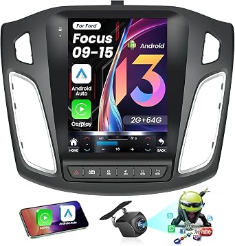 64G Car Stereo Radio for Ford Focus 2012-2018 10.4" 1024 * 768 HD Touchscreen Head Unit Wireless Carplay Android Auto 1080P Backup Camera Mirror Link 5G WiFi GPS Bluetooth5.0 SWC FM/RDS
