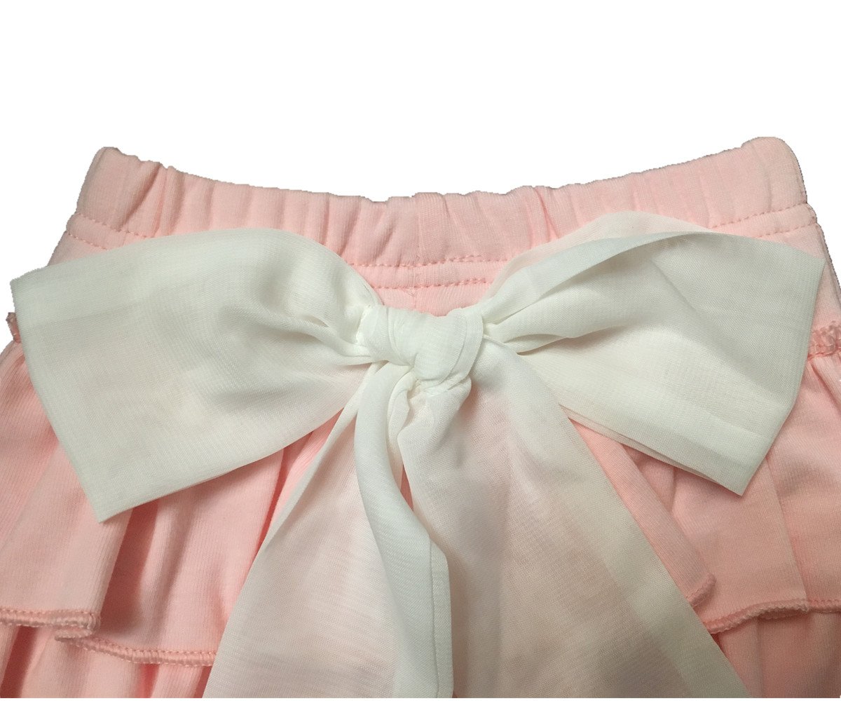 Ding-dong Baby Girls Bowknot Princess Lacework Pants(Pink,3T)