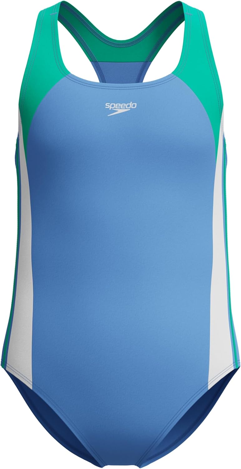 Speedo Girl's Swimsuit One Piece Infinity Splice Thick Strap