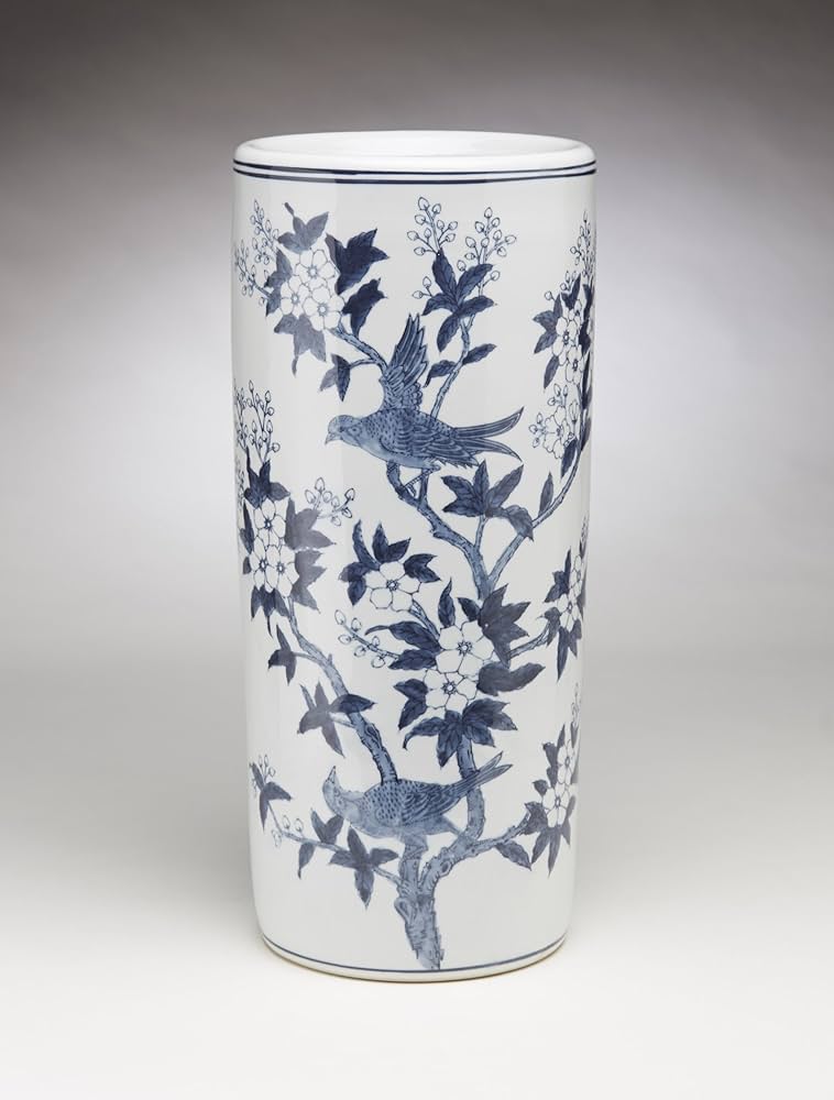 Hand Panted Blue & Whte Porcelan Umbrella Stand | Umbrella Stand