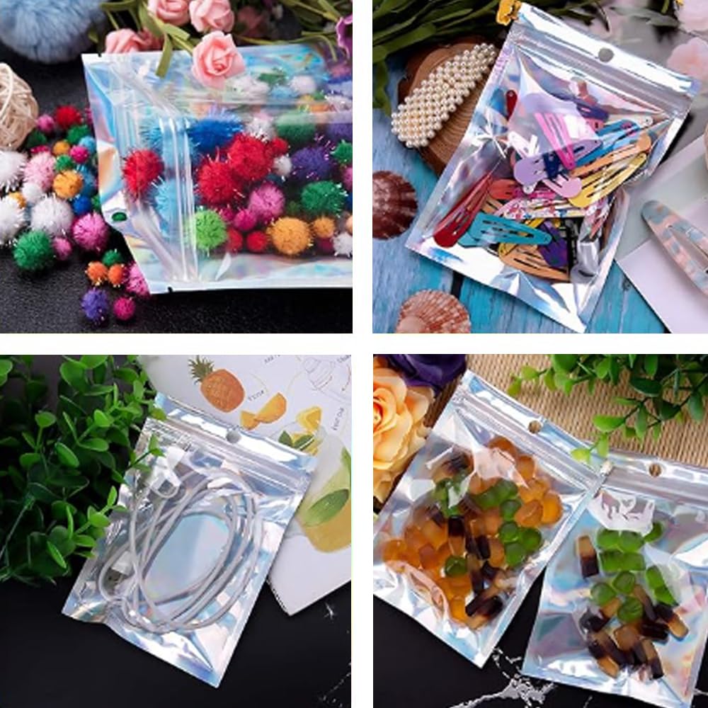 FUNTOOB Sacchetti in mylar con chiusura a cerniera, in lamina
