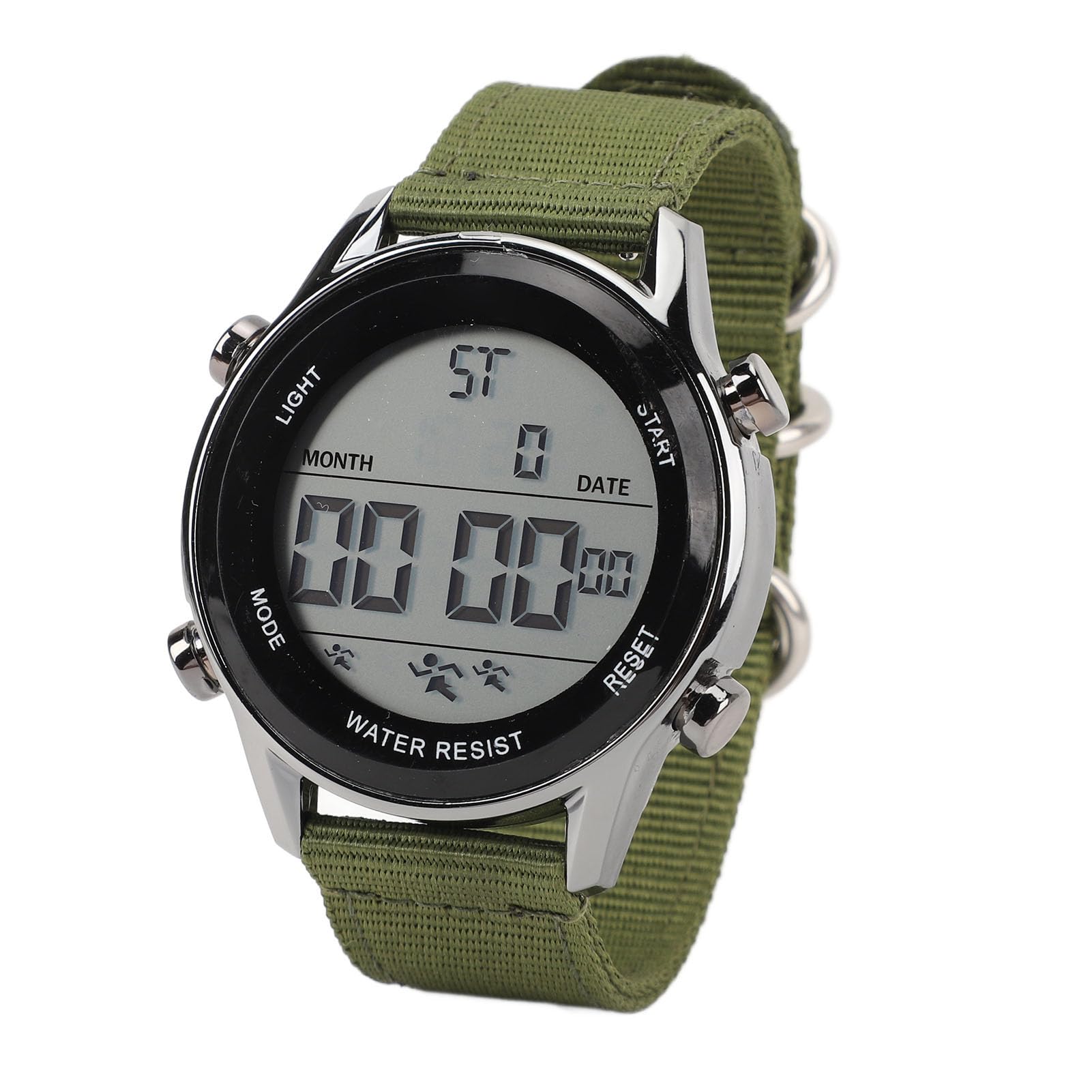 Orologio Sportivo Digitale da Uomo, Orologi Sportivi Elettronici con Cinturino in Nylon Intelligente per Esterni (OD Verde)