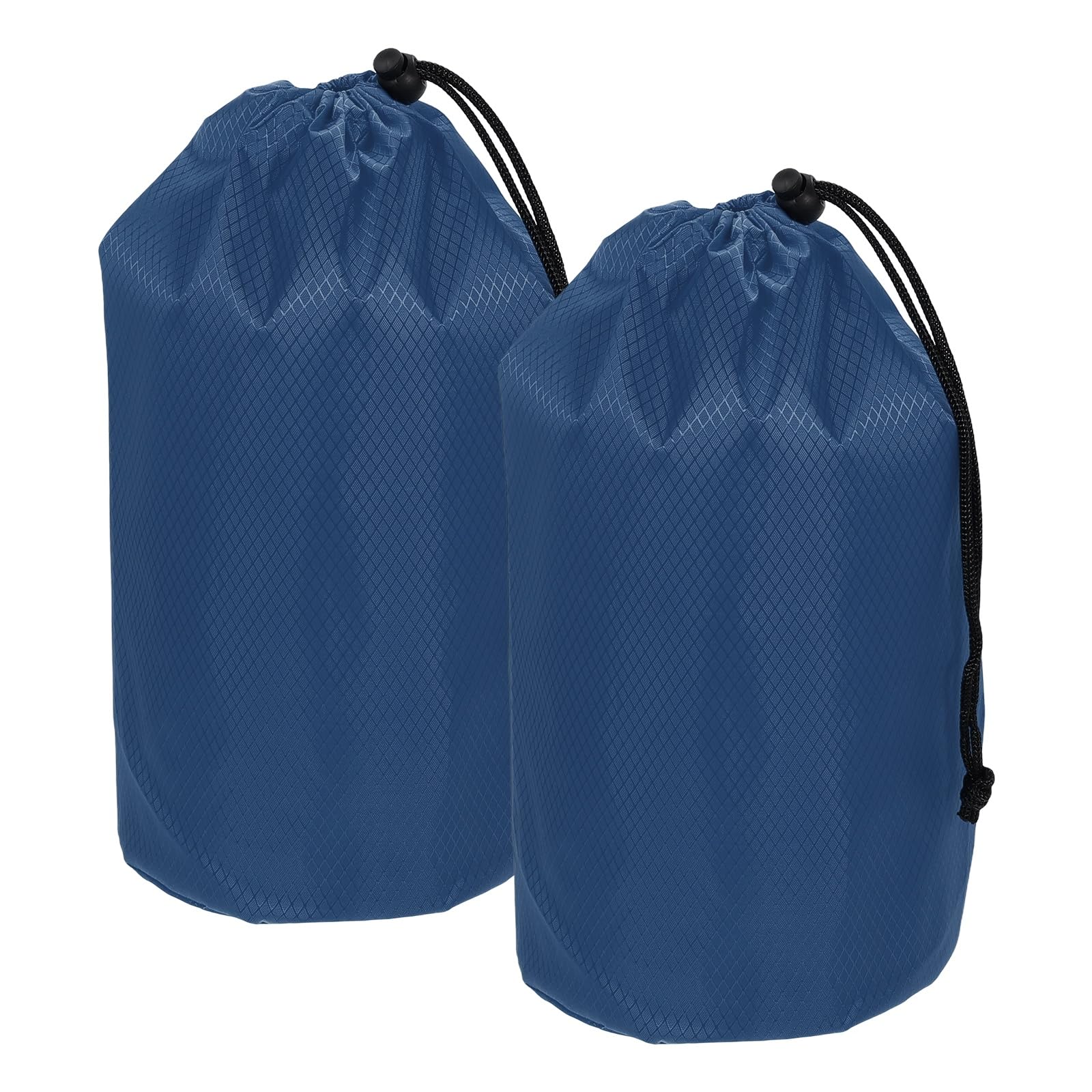 YELARXI Stuff Sack, Waterproof Ditty Bags Storage Sacks Portable Outdoor Ultralight Drawstring Dry Stuff Bag Gear with Toggle 4x8In & 2 Pack & Dark Blue for (Backpacking Camping Hiking)
