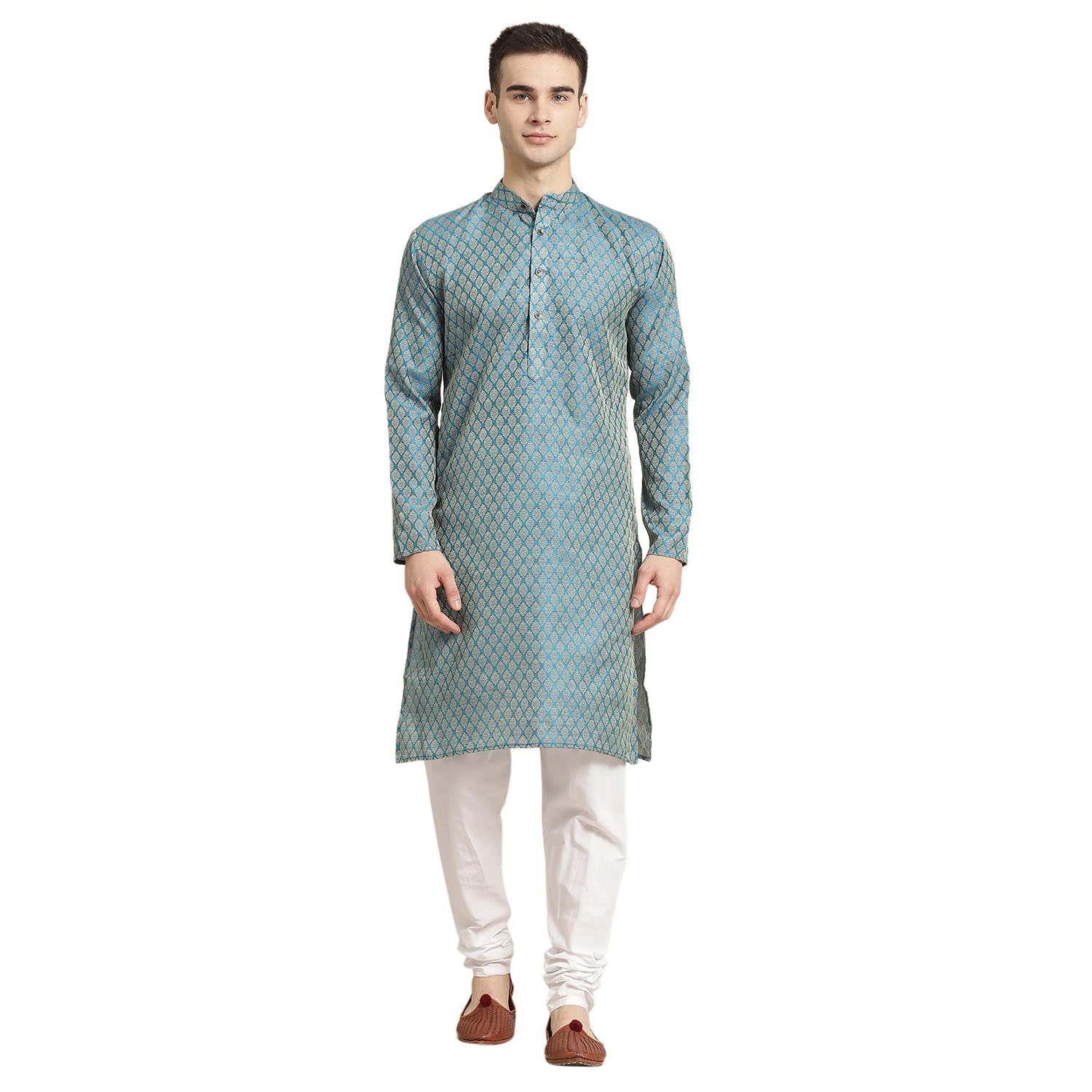 Sojanya(Since 1958 Men'S Jacquard Silk Self Design Only Kurta