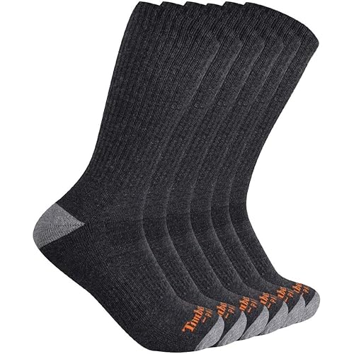 Timberland PRO Men's 6-Pack Performance Crew Length Socks
