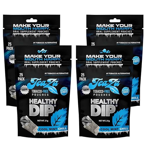 TeaZa Bolsas de energía a base de hierbas, alternativa al tabaco, sin nicotina, sin humo, tabaco alternativo y bolsas de inmersión saludables, Cool