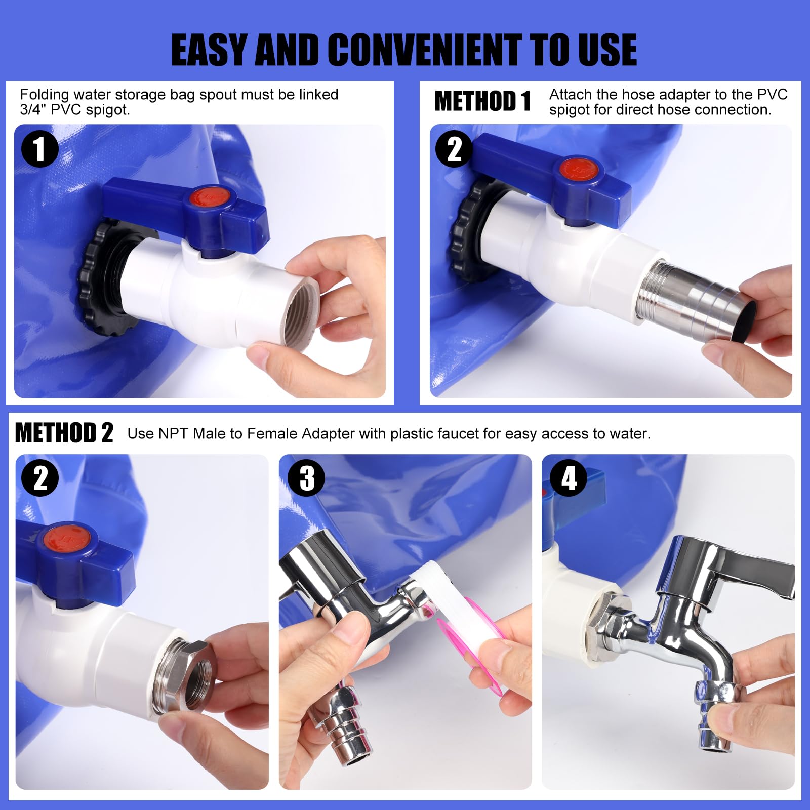 Réservoir d'eau Pliable et Portable, Conteneur de Rangement pour Camping, Urgence Eau, Prévention Incendie