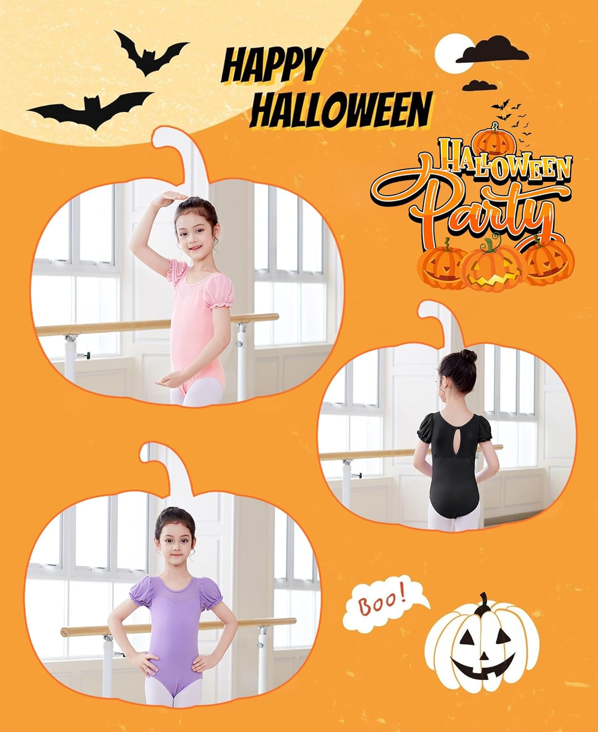 Daydance Girls Ballet Leotard, Puff Sleeve Girls Mesh Dance Leotard for Ballet, Gymnastics - Image 6