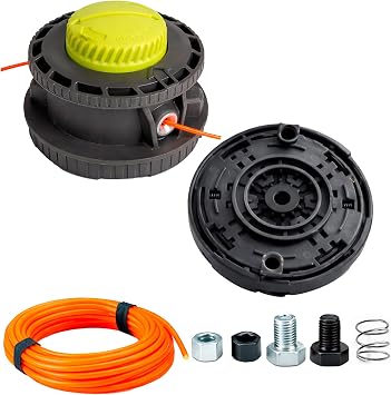Compatible Ryobi Weed Wacker Head Replacement 314608005 Reel Easy+ Bump Feed Trimmer Head Straight Shaft RY15526 RY15527 RY15529 (Classic)