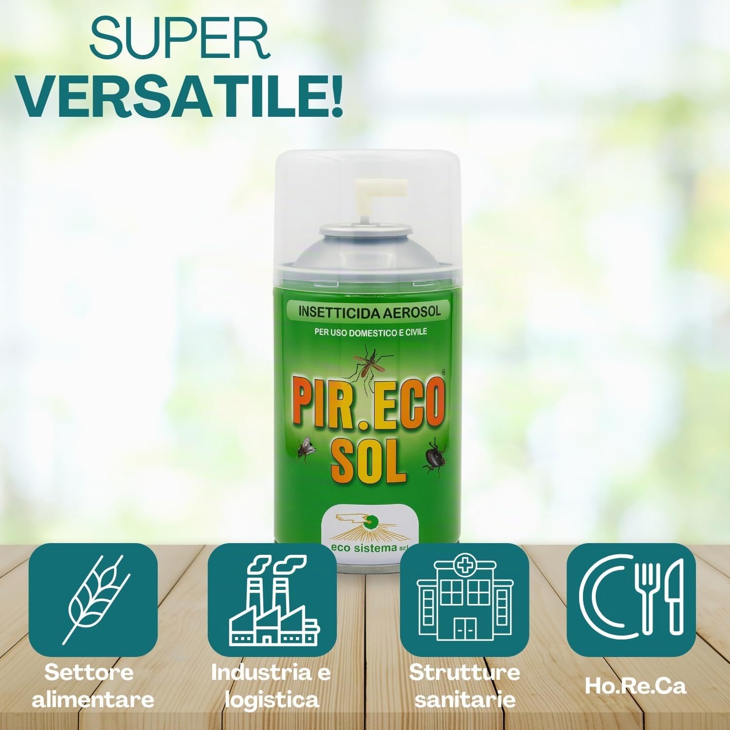 Virsus 6 Bombolette Insetticida a Base di Piretro da 250 ml per Mosche zanzare e Insetti Volanti Insetti striscianti Uso Domestico, Piretro Naturale sinergizzato con Piperonil Butossido