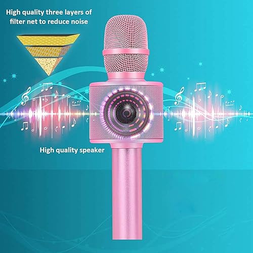 Miniatura 4 de Bonaok - Micrófono Q37, Rosado