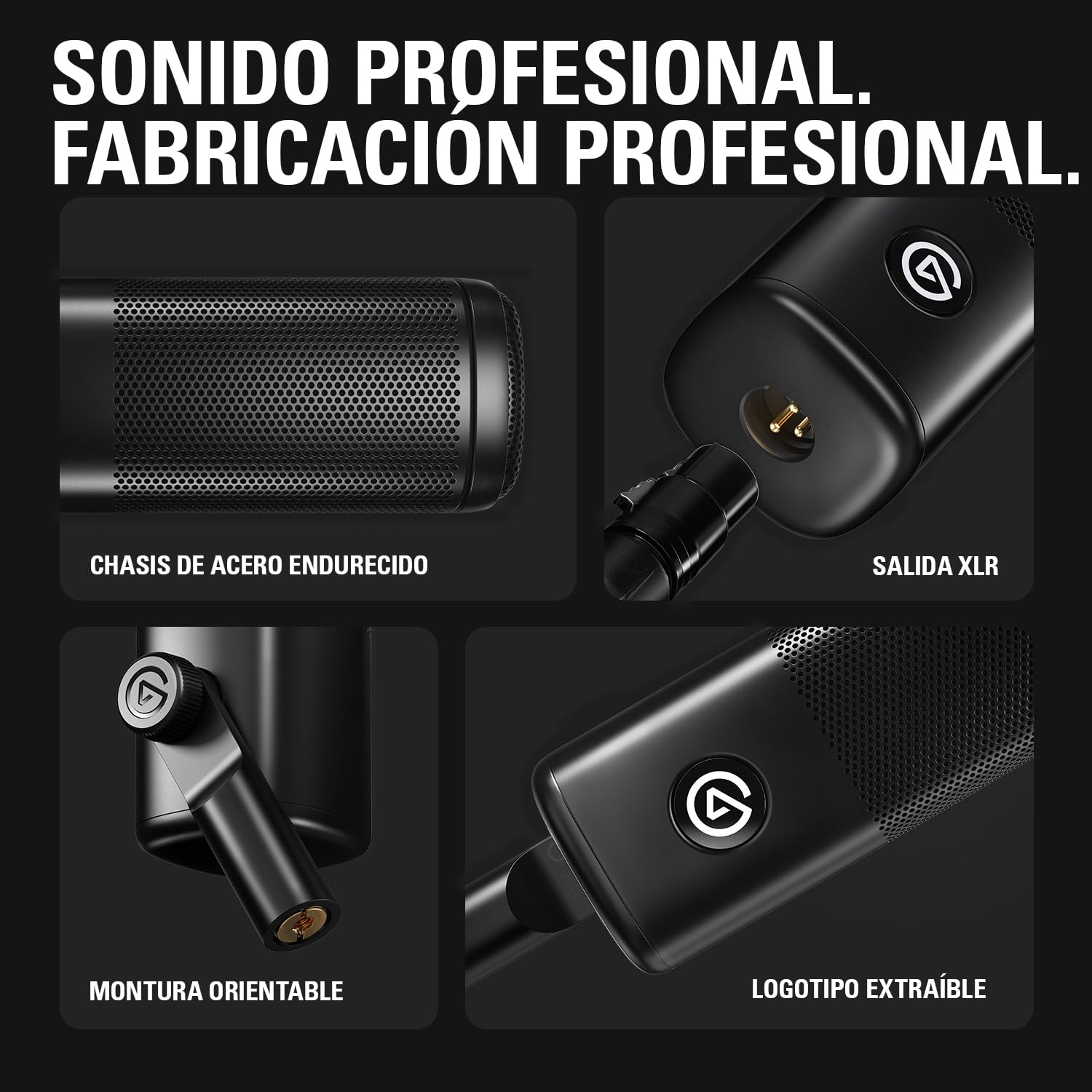 Elgato Wave DX - Micrófono XLR dinámico, patrón cardioide, reducción de ruido, optimizado para voz para podcasts, streaming y retransmisiones, sin amplificador de señal, para Mac y PC