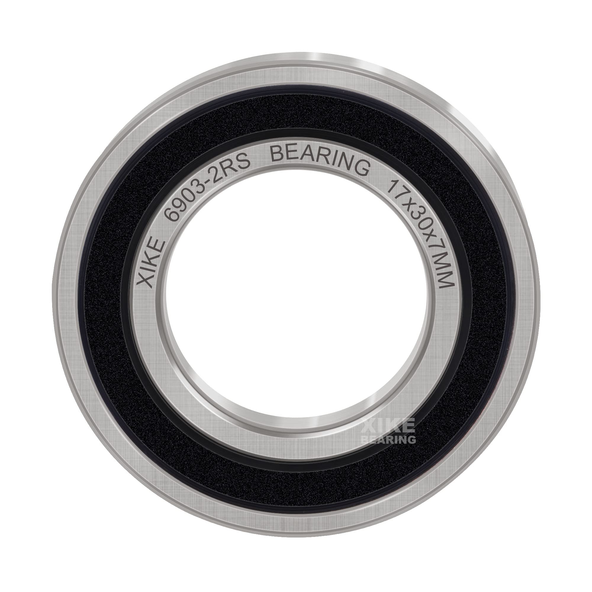 XiKe 4 sztuka 6903-2RS łożysko kulkowe 17x30x7mm, wustronne uszczelnienie gumowe i stal chromowa, 6903RS uszczelnione łożysko kulkowe zwykłe